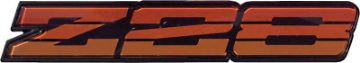 Show details for 1985-86 Camaro "Z28" Red Rocker Panel Emblem  Picture of 1985-86 Camaro "Z28" Red Rocker Panel Emblem