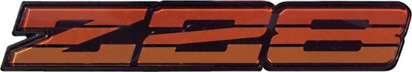 Picture of 1985-86 Camaro "Z28" Red Rocker Panel Emblem 