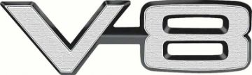 Show details for 1966-70 Mopar V-8 Fender Emblem  Picture of 1966-70 Mopar V-8 Fender Emblem