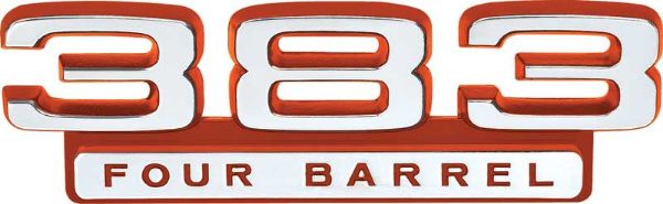 Picture of 1966-71 Mopar 383 Four Barrel Fender Emblem with Red Accent 