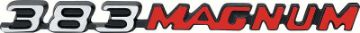 Show details for 1970-71 Challenger "383 Magnum" Hood Emblem  Picture of 1970-71 Challenger "383 Magnum" Hood Emblem