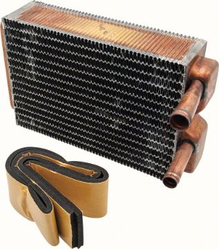 Show details for 1963-67 Chevrolet Impala/Full-Size W/O AC - Copper/Brass Heater Core (9-1/2" X 6-3/8" X 2-1/2")  Picture of 1963-67 Chevrolet Impala/Full-Size W/O AC - Copper/Brass Heater Core (9-1/2" X 6-3/8" X 2-1/2")