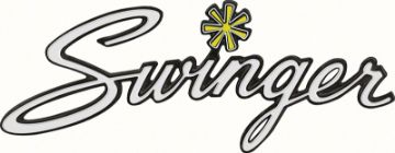 Show details for 1970 Dart "Swinger" Trunk Emblem  Picture of 1970 Dart "Swinger" Trunk Emblem