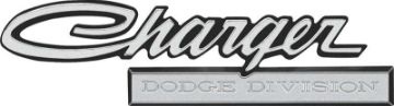 Show details for 1971 "Charger Dodge Division" Trunk Lid Emblem  Picture of 1971 "Charger Dodge Division" Trunk Lid Emblem