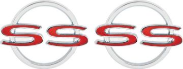 Show details for 1964 Impala SS Quarter Panel Emblems  Picture of 1964 Impala SS Quarter Panel Emblems