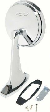 Show details for 1965-66 Impala / Full Size Left Hand Outer Door Mirror With Bow Tie  Picture of 1965-66 Impala / Full Size Left Hand Outer Door Mirror With Bow Tie