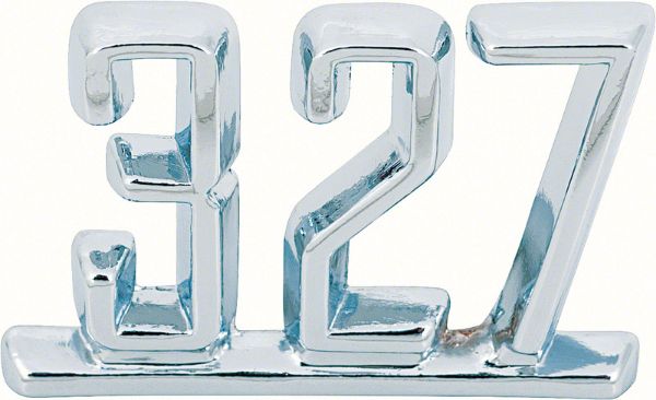 Picture of 1967 Camaro, 1965-67 Impala / Full Size, 1965-67 Nova "327" Front Fender Emblem 