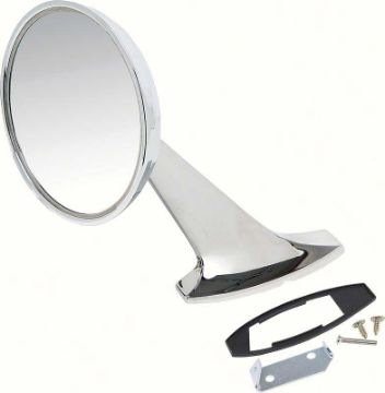 Show details for 1965-66 Impala / Full Size Right Hand Outer Door Mirror With Bow Tie  Picture of 1965-66 Impala / Full Size Right Hand Outer Door Mirror With Bow Tie