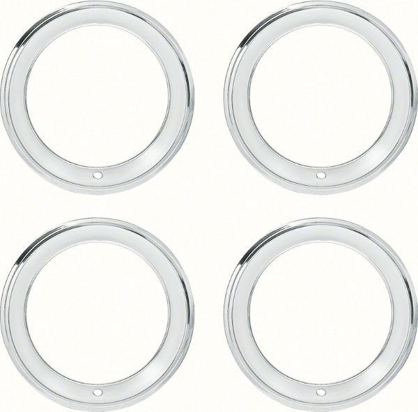 Picture of 15"Stainless Steel 2-3/8" Deep Step Lip Rally Wheel Trim Ring Set 