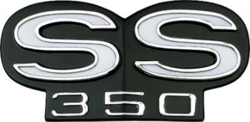 Show details for 1967 "SS 350" Grill Emblem with Backing Plate  Picture of 1967 "SS 350" Grill Emblem with Backing Plate