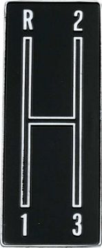 Show details for 1968-69 Camaro 3 Speed Console Shift Plate Emblem  Picture of 1968-69 Camaro 3 Speed Console Shift Plate Emblem