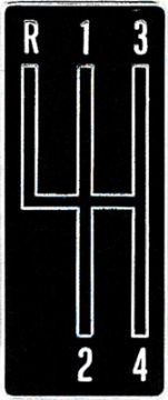 Show details for 1968-69 Camaro 4 Speed Console Shift Plate Emblem  Picture of 1968-69 Camaro 4 Speed Console Shift Plate Emblem