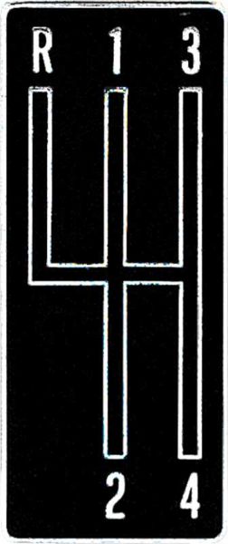 Picture of 1968-69 Camaro 4 Speed Console Shift Plate Emblem 