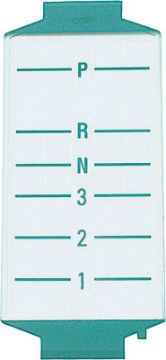 Show details for 1968-69 Camaro TH350 / TH400 Transmission Shift Plate Lens  Picture of 1968-69 Camaro TH350 / TH400 Transmission Shift Plate Lens