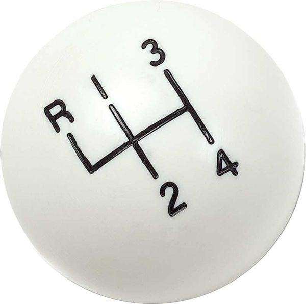Picture of White 4 Speed Shift Knob With 5/16"-18 Sae Thread 