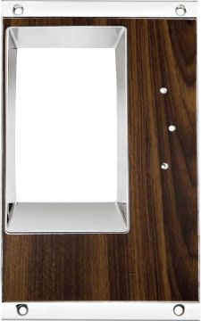 Show details for 1968 Camaro 4 Speed Manual Transmission Console Shift Plate with Walnut Woodgrain  Picture of 1968 Camaro 4 Speed Manual Transmission Console Shift Plate with Walnut Woodgrain