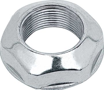 Show details for 1969-96 Chrome Flat Style Bezel Nut For Original Antenna Base 11/16" ID  Picture of 1969-96 Chrome Flat Style Bezel Nut For Original Antenna Base 11/16" ID