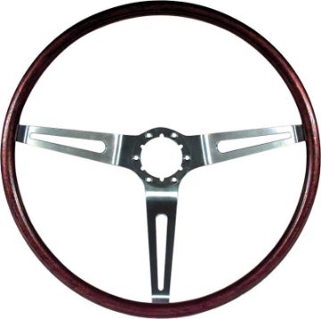 Show details for 1969-70 16" Simulated Rosewood Steering Wheel  Picture of 1969-70 16" Simulated Rosewood Steering Wheel