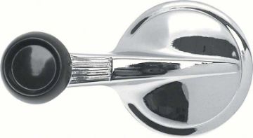 Show details for 1953-64 Single Arm With Black Knob Vent Window Crank  Picture of 1953-64 Single Arm With Black Knob Vent Window Crank