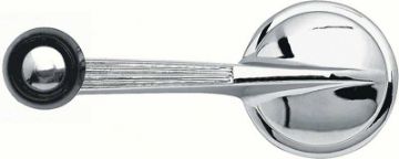 Show details for 1953-60 Single Arm / BlackKnob With Chrome Center Window Crank Handle  Picture of 1953-60 Single Arm / BlackKnob With Chrome Center Window Crank Handle