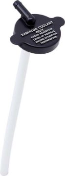 Show details for 1973-81 Firebird Radiator Overflow Jar Cap (White Lettering)  Picture of 1973-81 Firebird Radiator Overflow Jar Cap (White Lettering)