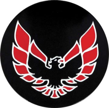 Show details for 1982-83 Firebird Wheel Cap Emblem Red 2-1/8" diameter  Picture of 1982-83 Firebird Wheel Cap Emblem Red 2-1/8" diameter
