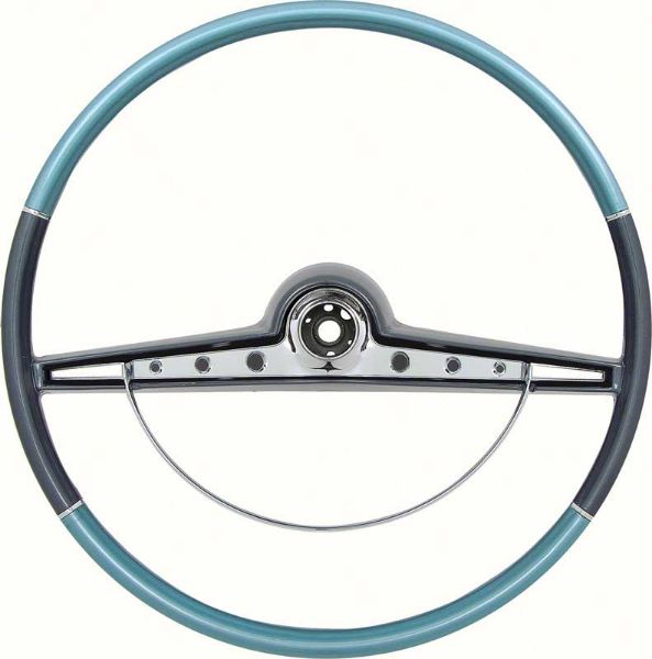 Picture of 1963 Impala / SS Two Tone Blue Steering Wheel With Horn Ring 