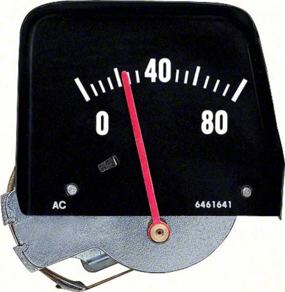 Picture of 1968-74 Black Mechanical Console Oil Pressure Gauge 