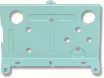 Show details for 1968-74 Console Rear Battery/Temperature Gauge Mounting Plate  Picture of 1968-74 Console Rear Battery/Temperature Gauge Mounting Plate