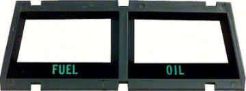 Show details for 1968-74 Console Fuel / Oil Gauge Bezel  Picture of 1968-74 Console Fuel / Oil Gauge Bezel