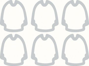 Show details for 1968 Impala / Full Size Tail Lamp Lens Gasket Set  Picture of 1968 Impala / Full Size Tail Lamp Lens Gasket Set