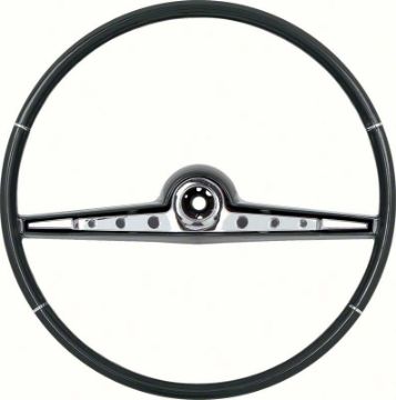 Show details for 1962 Impala / SS Black Steering Wheel And Horn Ring  Picture of 1962 Impala / SS Black Steering Wheel And Horn Ring