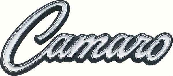 Picture of 1968-69 Camaro Deluxe Door Panel Emblem with Script Lettering 