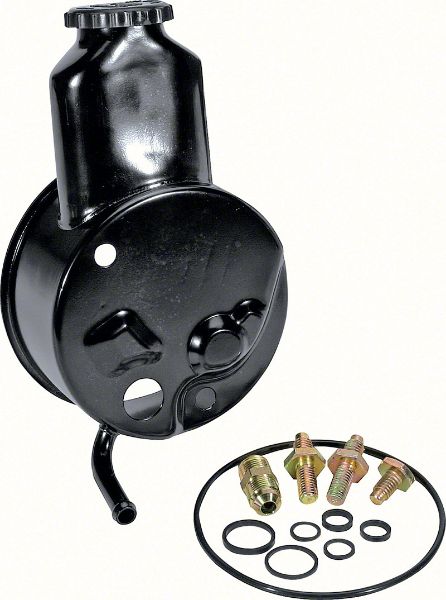 Picture of 1969 Big Block with Long Water Pump Black Powdercoated Power Steering Reservoir 