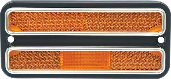 Picture of 1968-72 Front Side Marker Lamp With Chrome Amber 