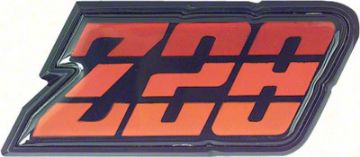 Show details for 1980-81 Camaro "Z28" Red Fuel Door Emblem  Picture of 1980-81 Camaro "Z28" Red Fuel Door Emblem