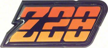 Show details for 1980-81 Camaro "Z28" Orange Fuel Door Emblem  Picture of 1980-81 Camaro "Z28" Orange Fuel Door Emblem