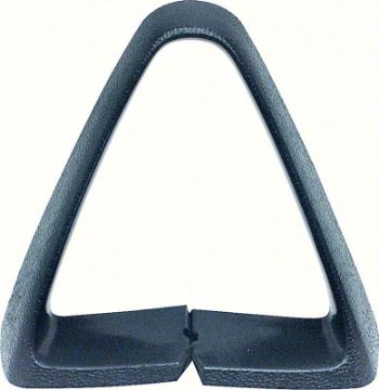 Show details for 1977-81 Black Triangle Bucket Seat Belt Guide  Picture of 1977-81 Black Triangle Bucket Seat Belt Guide