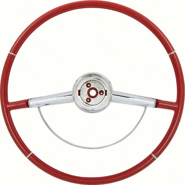 Picture of 1964 Impala Red Steering Wheel With Horn Ring 
