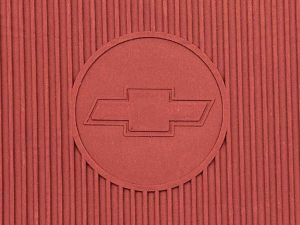 Picture of 1967-69 Camaro, 68-74 Nova4 Piece Red Rubber Bow Tie Floor Mat Set 