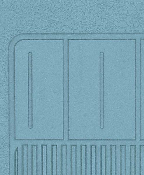 Picture of 1967-69 Camaro, 68-74 Nova4 Piece Light Blue Rubber Bow Tie Floor Mat Set 