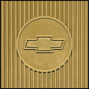 Show details for 1967-69 Camaro, 68-74 Nova4 Piece Gold Rubber Bow Tie Floor Mat Set  Picture of 1967-69 Camaro, 68-74 Nova4 Piece Gold Rubber Bow Tie Floor Mat Set