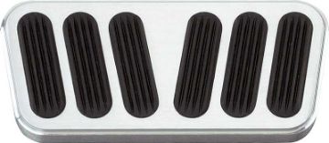 Show details for 1967-69 F-Body Lokar Billet Brake Pedal Pad w/Auto Trans - Flat Style - Brushed w/Rubber Inserts  Picture of 1967-69 F-Body Lokar Billet Brake Pedal Pad w/Auto Trans - Flat Style - Brushed w/Rubber Inserts