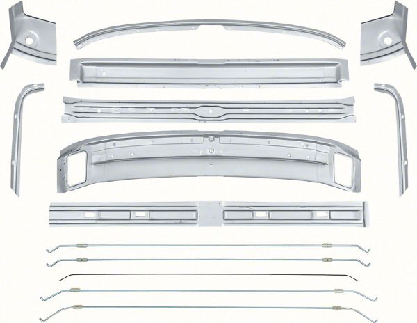 Picture of 1969 Camaro / Firebird 14 Piece Inner Roof Panel Brace Set with Weld-Thru&trade; Primer 