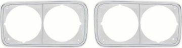 Show details for 1969-1972 GMC Truck Headlamp Bezels - Pair  Picture of 1969-1972 GMC Truck Headlamp Bezels - Pair