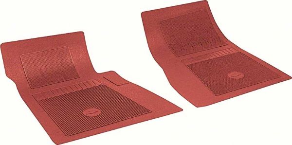Picture of Chevrolet 2 Piece Red Front Floor Mat Set With Bow Tie 