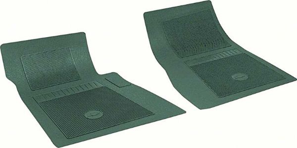 Picture of Chevrolet 2 Piece Dark Green Front Floor Mat Set With Bow Tie 