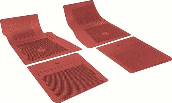 Picture of Chevrolet 4 Piece Red Floor Mat Set With Bow Tie 