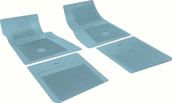 Picture of Chevrolet 4 Piece Light Blue Floor Mat Set With Bow Tie 