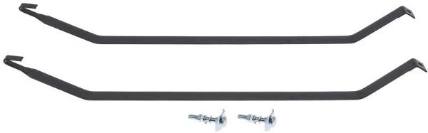 Picture of 1955-57 Chevrolet Coupe & Sedan - Fuel Tank Support Straps - Edp Coated Steel (Pair)
